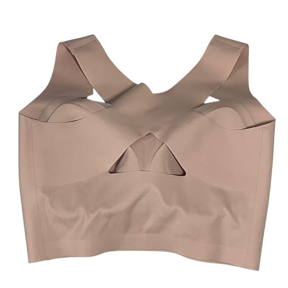 DollyLace Push-Up Full Cup Wireless Bra Nude Beige Size Small Elastic Straps - Picture 3 of 4